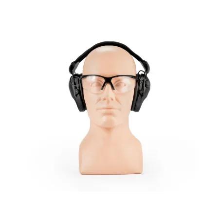 Słuchawki ochronne Active PRO + Okulary - Czarne - RealHunter
