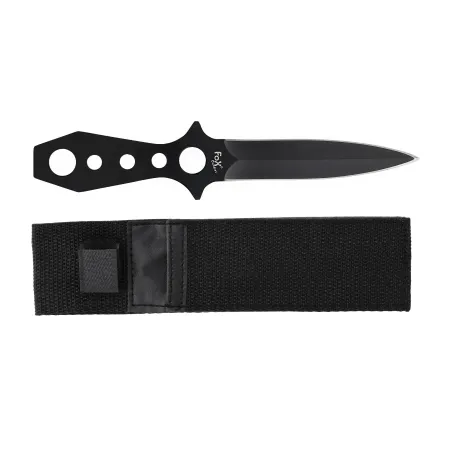 Nóż rzutka Fox Outdoor 22,5 cm w pokrowcu czarny