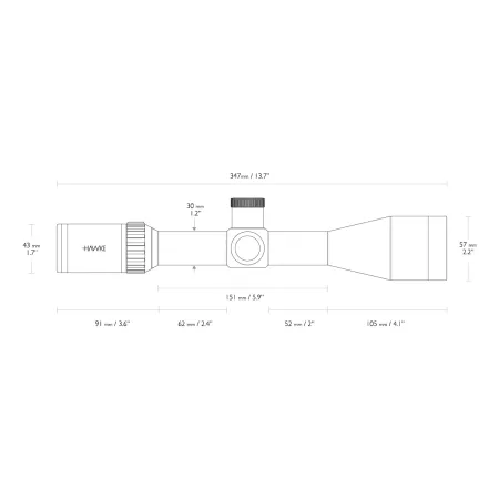 Luneta celownicza Hawke Vantage 30 WA 4-16x50 IR SF .22 LR HV 16x