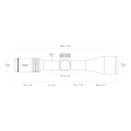 Luneta celownicza Hawke Frontier 30 FFP 4-20x50 SF IR Mil Pro 20x