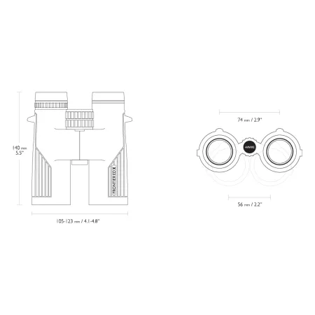 Lornetka Hawke Frontier HD X 8x42 szara