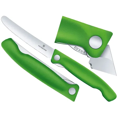 Nóż Victorinox Swiss Classic 6.7836.F4B ząbkowany, zielony, składany