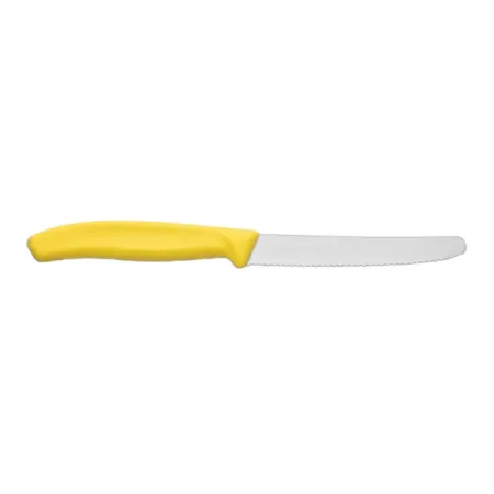 Nóż do pomidorów Victorinox 6.7836.L118 ząbkowany, żółty, zaokrąglona końcówka