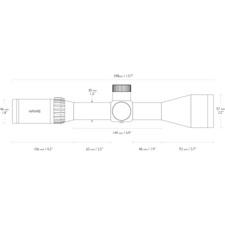 Luneta celownicza Hawke Airmax 30 4-16x50 SF AMX IR Target Turrets