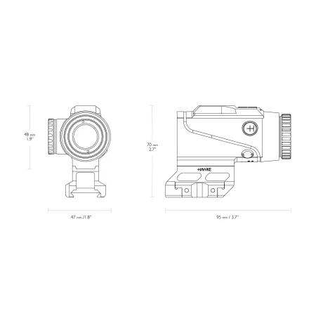 Celownik pryzmatyczny Hawke Prism Sight 4x24 5,56 BDC Dot