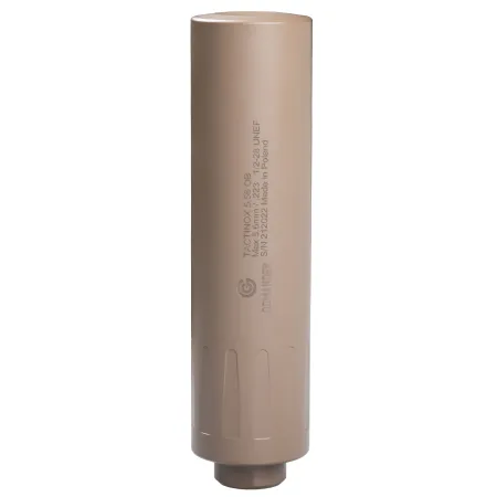 Tłumik do broni Gomander Tactinox 5,56 DT nienasuwany 2X28 UNEF 42 mm stal nierdzewna piaskowy