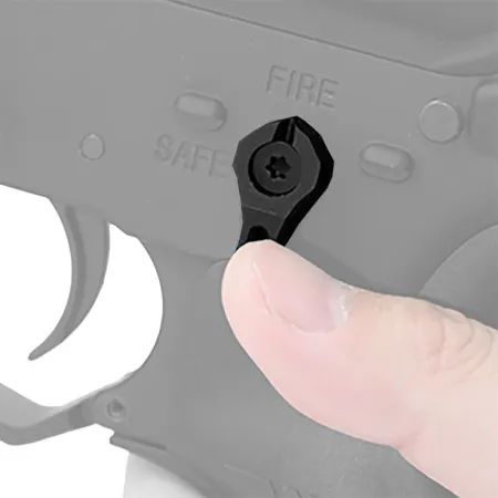 Obustronny selektor ognia Leapers do AR15, czarny
