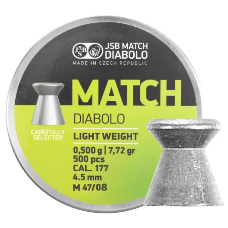 Śrut diabolo JSB Match Light 4,51 mm 500 szt. 0,500 g / 7,72 g