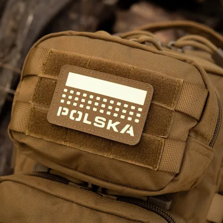Naszywka M-Tac Polska (z flagą)50x80 Laser Cut coyote