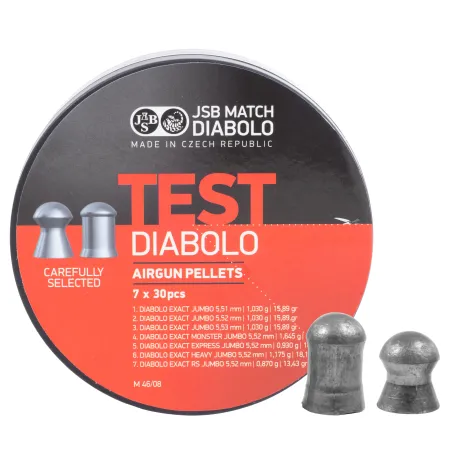 Śrut diabolo JSB Tester Exact Jumbo 5,5 mm 210 szt.