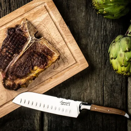 Nóż Laguiole Santoku Olive z deską do krojenia