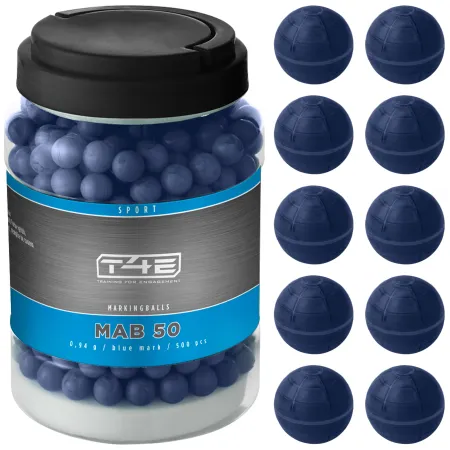 Kule z farbą T4E Sport MAB kal. .50 500 szt. niebieskie