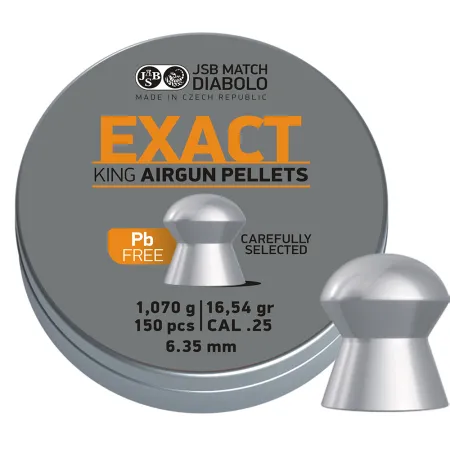 Śrut diabolo JSB Exact King Lead free 6,35 mm 150 szt.