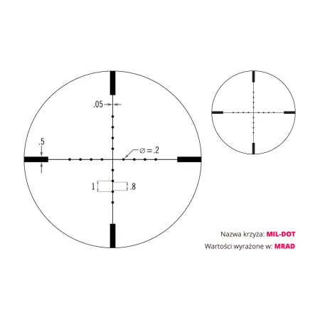 Luneta celownicza Vortex Viper 6.5-20x50 30 mm AO BDC/MILDOT