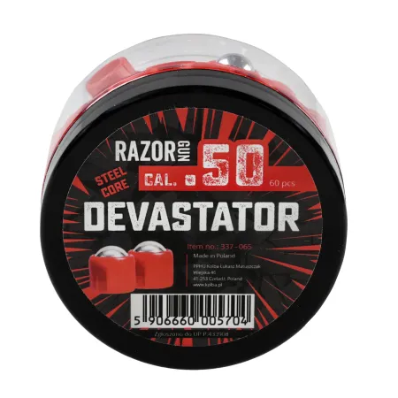 Kule metalowe RazorGun Steel Core Devastator kal. .50 / 60 szt. do Umarex HDR50