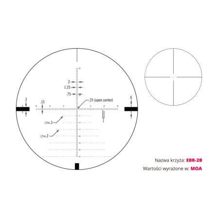 Luneta celownicza Vortex Diamondback Tactical 6-24x50 FFP 30 mm AO EBR-2C