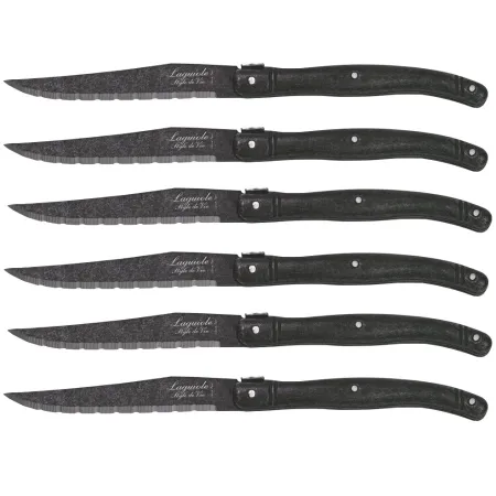 Nóż Laguiole do steków Black Stonewash 6 szt.