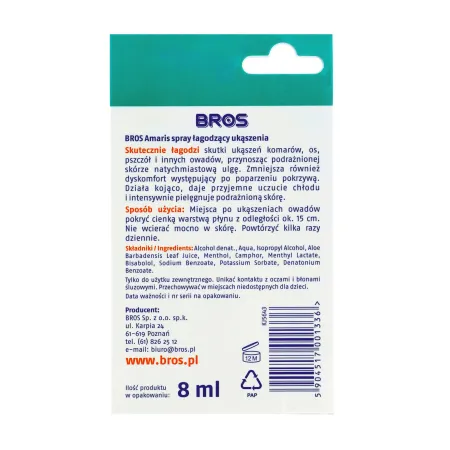 Spray Bros Amaris łagodzący ukąszenia 8 ml
