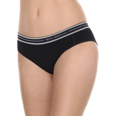 Majtki hipster Brubeck ACTIVE WOOL czarne