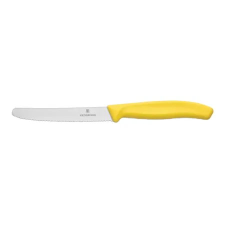 Nóż do pomidorów Victorinox 6.7836.L118 ząbkowany, żółty, zaokrąglona końcówka