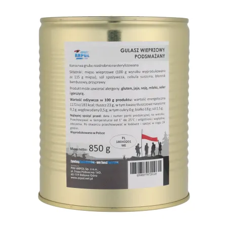 Gulasz wieprzowy Arpol podsmażany 850 g