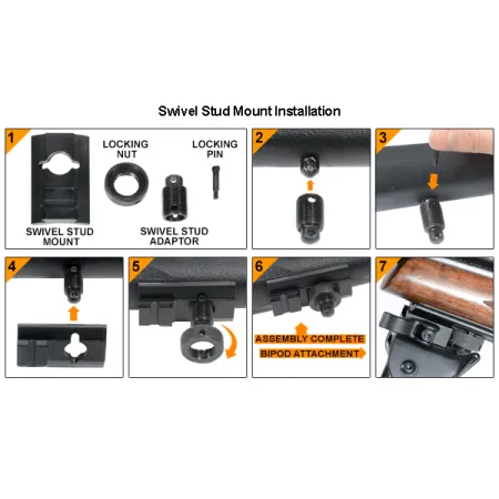 Bipod Leapers składany Rubber Armored QD