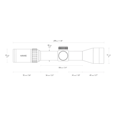 Luneta celownicza Hawke Vantage 30 WA 1.5-6x44 IR L4A Dot