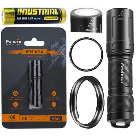 Latarka LED Fenix E01 V2.0 czarna
