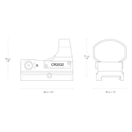 Kolimator otwarty Hawke Reflex Sight Wide View Circle Dot