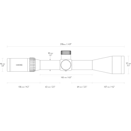 Luneta celownicza Hawke Airmax 30 6-24x50 SF AMX IR Target Turrets