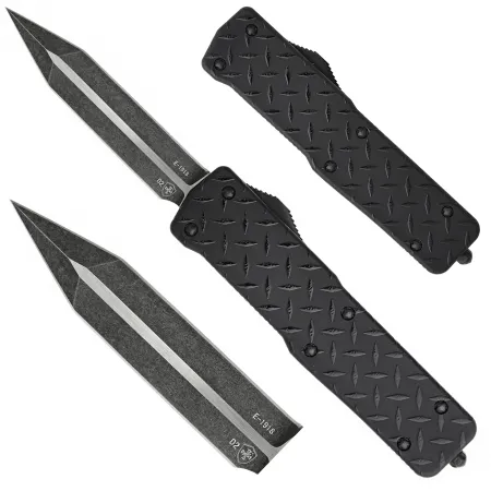 Nóż OTF Templar Knife Large Aluminium Diamond Plate Dagger Black
