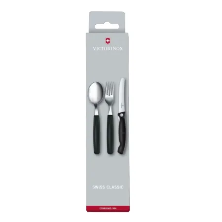 Zestaw sztućców Victorinox 6.7192.F3 (nóż składany, widelec, łyżka) czarny