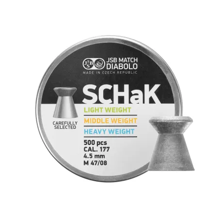 Śrut diabolo JSB Schak 500 4,49 mm 500 szt. 0,500 g