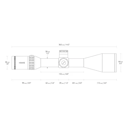 Luneta celownicza Hawke SideWinder 30 6-24x56 SF FFP Half Mil