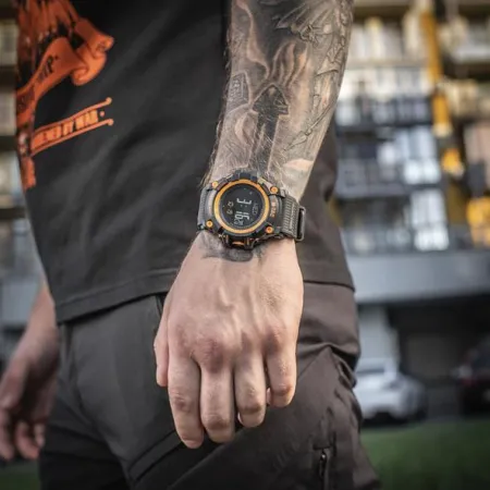 Zegarek M-Tac taktyczny Adventure czarno-pomarańczowy