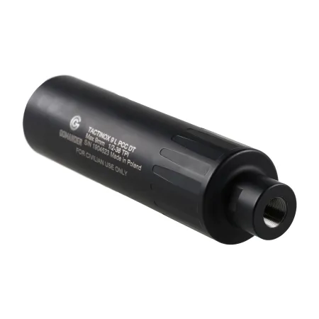 Tłumik do broni Gomander Tactinox 9 L PCC DT 1/2x36 TPI 49 mm nienasuwany stal czarny