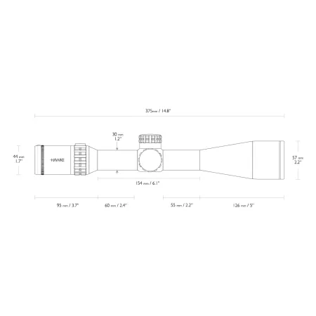 Luneta celownicza Hawke Frontier 30 2.5-15x50 SF IR Mil Pro 10x