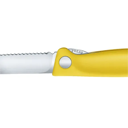 Nóż Victorinox Swiss Classic 6.7836.F8B ząbkowany, żółty, składany
