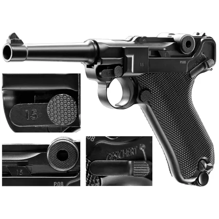 Pistolet wiatrówka Legends P.08 4,5 mm blowback 4,5 mm BB CO2