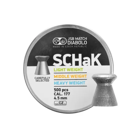 Śrut diabolo JSB Schak 500 LG 4,50 mm 500 szt. 0,520 g