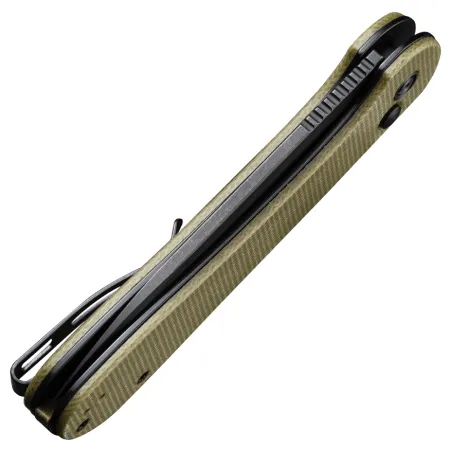 Nóż składany Civivi Button Lock Elementum C2103B olive micarta