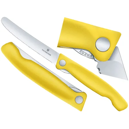 Nóż Victorinox Swiss Classic 6.7836.F8B ząbkowany, żółty, składany