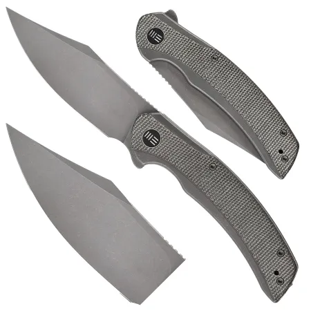 Nóż składany WE Knife Snick WE19022F-5 gray / dark green micarta