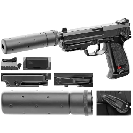 Replika pistolet ASG Heckler&Koch USP Tactical czarny 6mm