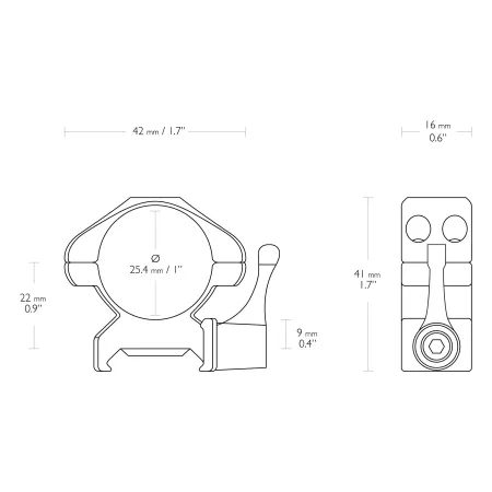 Montaż lunety Hawke Precision Steel średni 1