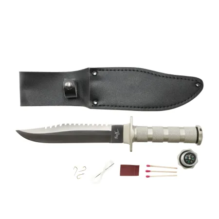 Nóż survivalowy Fox Outdoor 30 cm + skórzany pokrowiec