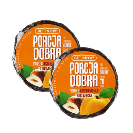 Dwupak Porcja Dobra przekąska morelowo-orzechowa 50g