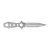 Nóż rzutka Fox Outdoor 22,5 cm w pokrowcu