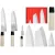 Zestaw 3 noży Satake Megumi Szefa kuchni / Santoku Bunka / nóż uniwersalny