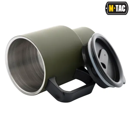 Kubek termiczny z pokrywką 450 ml - Olive - M-Tac